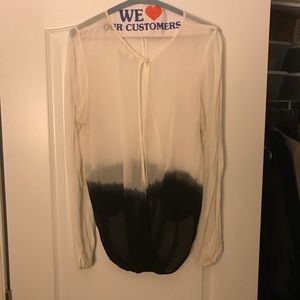 Blouse, black and white, medium